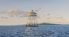 Painting: Bean Rock and Clouds